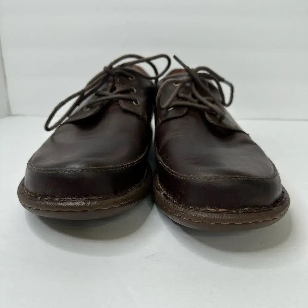 Born Mens size 9 Nigel 3-Eye Leather Brown Lace Up Oxfords Shoes H65606 Comfort